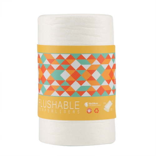 Diaper Liners for Baby Cloth Diaper Natural Compostable Fragrance Free Disposable Cloth Diaper Inserts Gently and Soft Biodegradable 100pcs/roll