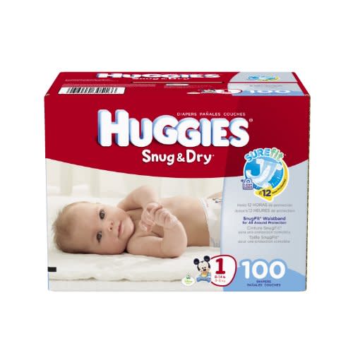 Huggies Snug & Dry Diapers, Size 1, 100 Count