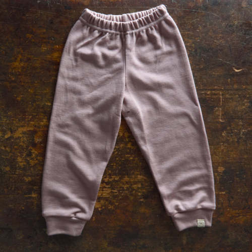 Merino Wool & Silk Interlock Jogging Pants - Dusty Rose