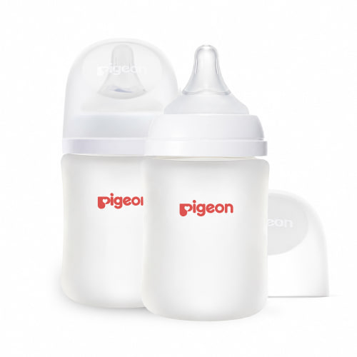 5oz-Silicone Coated Glass-Baby Bottle-Wide Neck-Pack of 2