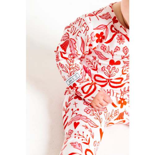 No Greater Love Pink Footless Onesie Bamboo – Holy Pals