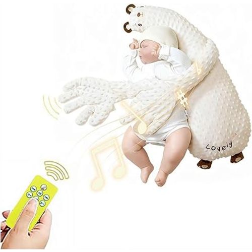 Electric Automatic Patting Device for Soothing & Comfort, Baby Soothers Toys Cute Animal Plush Stuffed Doll Portable Soothing Dolls for Home and Travel