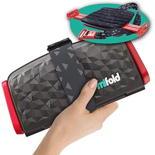 New Mifold Comfort Grab-and-go Car Backless Booster Seat-Compact and Portable for Every Day, Carpooling, Travel, Charcoal Grey
