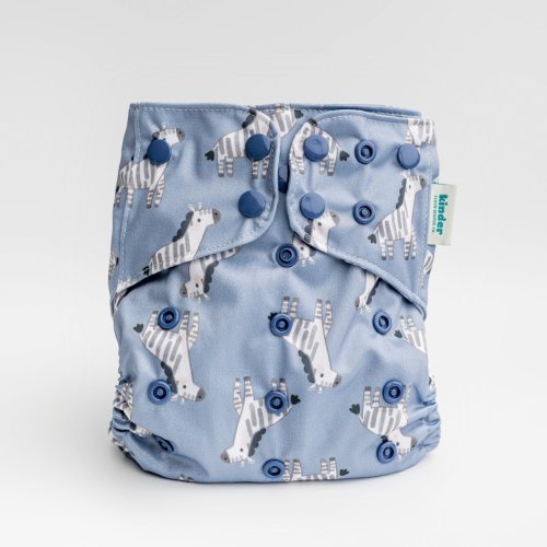 Zany Zebra | One-Size Pocket Cloth Diaper with Zoo Animals | Kinder – Kinder Cloth Diaper Co.