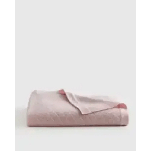 Washable Cashmere Pointelle Baby Blanket in Minimal Pink