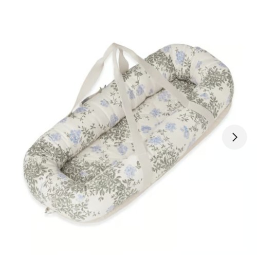 Plumbago satin quilted baby nest, 43x87x16cm