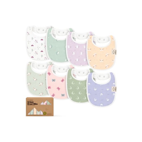 8-Pack Baby Drool Bibs