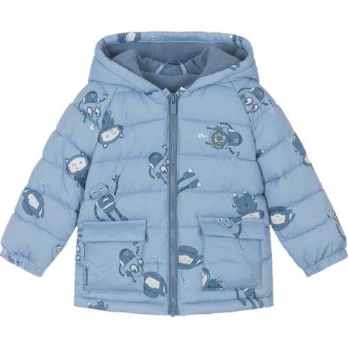 Robot Print Puffer Jacket, Blue - Mayoral | Maisonette