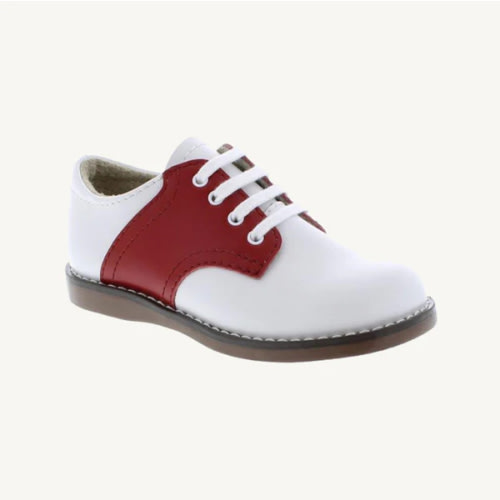 The Beaufort Bonnet Co. Footmates Saddle Shoe - White with Light Blue