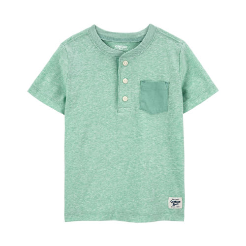 Baby Heathered Pocket Henley