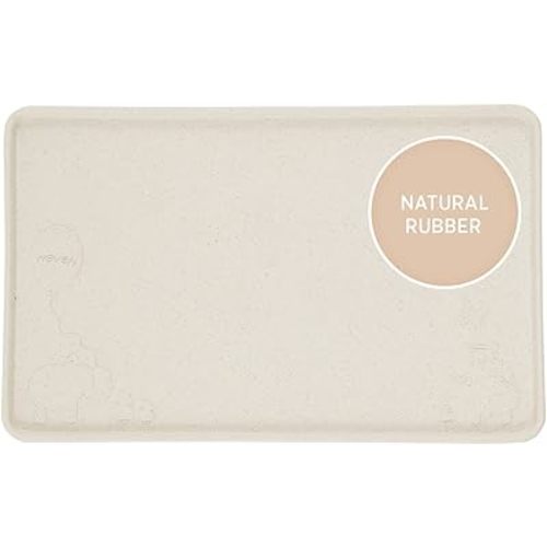 HEVEA Natural Rubber Kids Placemat - Alternative to Silicone and Plastic with Upcycled Material, Safe for Children with Fun Animal Designs and Practical Features (Marble)