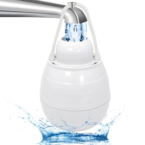 Bath Filter, Bath Water Filter for Tub Faucet, Heightened Version Kinder Filter with Overflow Guard, Hard Water Softener for Bathtub, Removes Chlorine Fluoride, Enhances Skin, Hair, Nails Health