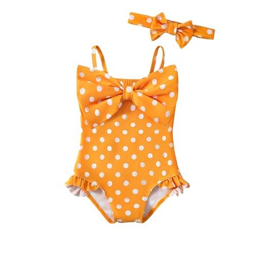 Mioglrie Toddler Baby Girl Swimsuit Infant Bathing Suits Summer Beach Swim Suit Newborn One Piece Swimwear for Girls