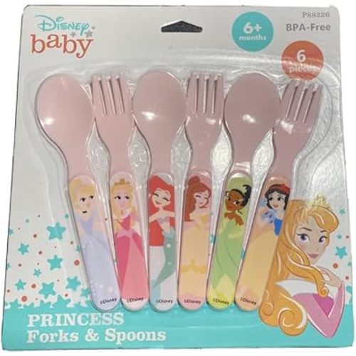 Disney Baby Princess Forks & Spoons 6 Piece Set