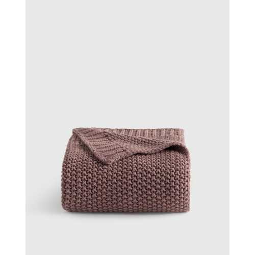 Cotton Fisherman Throw in Fig