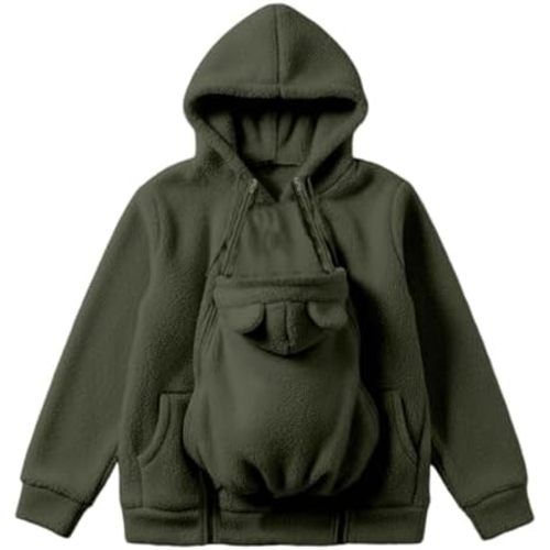 Pet Pouch Hoodie for Women Cat Dog Carrier Hoodies Carrying Pet Pocket