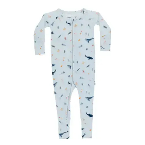 Under The Sea Small Ribbed Zip Romper