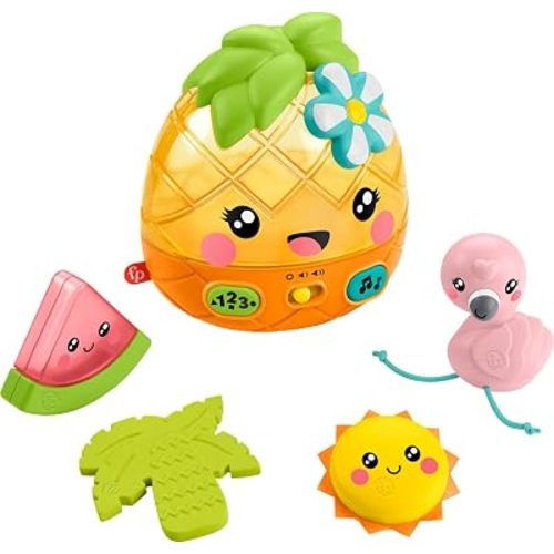 Fisher-Price Paradise Pals Magical Lights & Tunes Pineapple, electronic learning toy with music and lights for baby ages 6-36 months