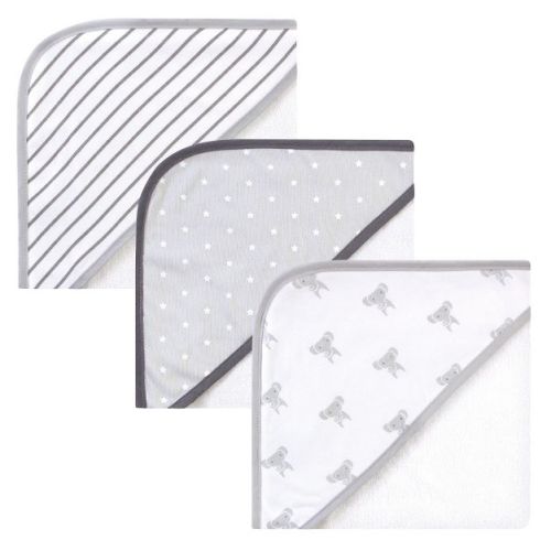 Hudson Baby Infant Unisex Cotton Rich Hooded Towels, Modern Elephant, One Size