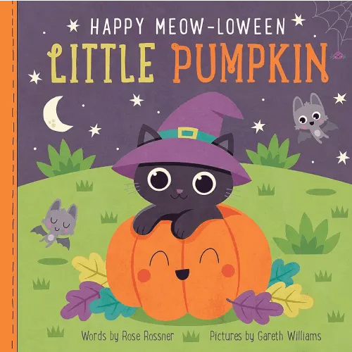 Happy Meow-loween Little Pumpkin: A Sweet and Funny Halloween Board Book for Babies and Toddlers (Punderland)