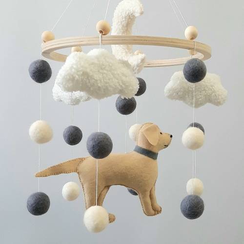 Mobile dog, golden retriever mobile, fawn retriever, mobile Labrador retriever, mobile baby Dog, mobile in the crib, gender-neutral mobile