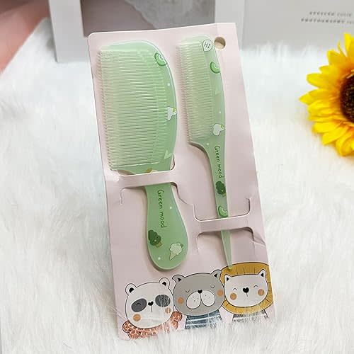 Small Cute Hair Comb,2 Piece Mini Hair Comb Set For Girls Boys Kids Fine Tooth Rat Tail Comb Portable Anti-Static Plastic Hairdressing Comb Hair Comb Gift For Wet And Dry