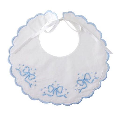 Bows & Dots Bib in Blue | Caitlin Wilson