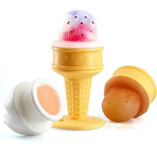 Smily Mia Baby Fruit Food Feeder & Freezer Teether - Cream White