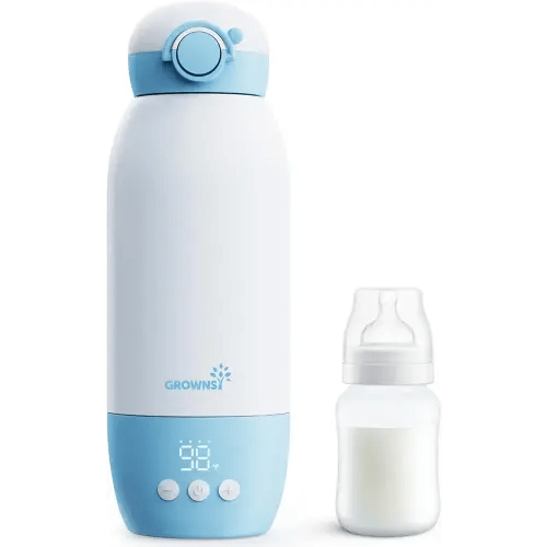 Portable Baby Bottle Warmer for Travel – 600mL (20oz) Large Capacity, Fast Heating/Charging, LCD Adjustable Temp & 24H Smart Keep Warm, Cordless Milk Warmer with Dual Heating for Breast Milk & Water /Formula, for All-Day Feeding,Long Battery Life