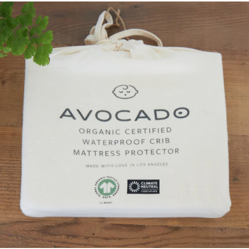 Organic Waterproof Crib Protector Pad | Avocado Green Mattress