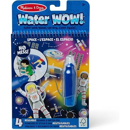 Melissa & Doug On The Go Water Wow! Reusable Mess-Free Water-Reveal Activity Pad – Space