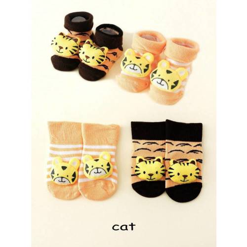 2 Pairs Cotton Cartoon Character Decorated Baby Socks, Cute Short Socks Suitable For All Seasons | SHEIN USA