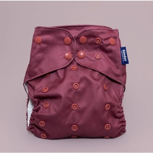 Mauve: Essentials Pocket Cloth Diaper with Athletic Wicking Jersey, Grows with your Baby