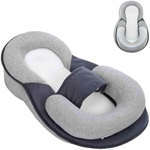 Baby Wedge Pillow for Newborn, Reflux Breastfeeding Pillow, Tummy Time Pillow for Comfortable Play & Feeding Support