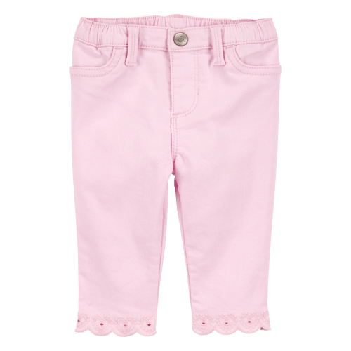 Baby Woven Embroidered Hem Pants - Pink - OshKosh B'gosh | Carter's