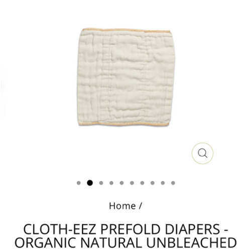 Cloth-eez Prefold Diapers (12 pack) - Size Newborn