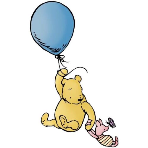 Classic Winnie Balloon Wall Decals, Baby Quotes Peel and Stick for Nursery Decor, Vintage Winnie Wall Stickers Large