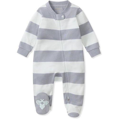 Burt's Bees Baby Boys' Organic Cotton, Sleep and Play Footed Pajamas
