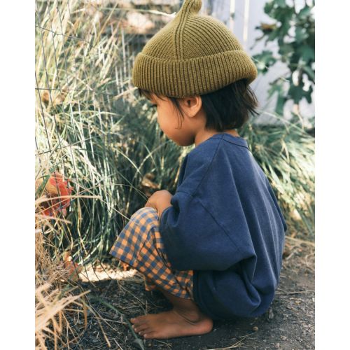 neko gingham short | tangerine