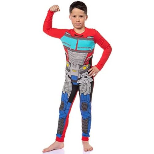 INTIMO Boy's Pajama Set Sleepwear Classic Cartoon Character Tight Fit Long Sleeve Sleep Loungewear