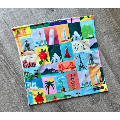 World Postcards Minky Lovey Blanket: Baby Security Blanket (17x17 inches)
