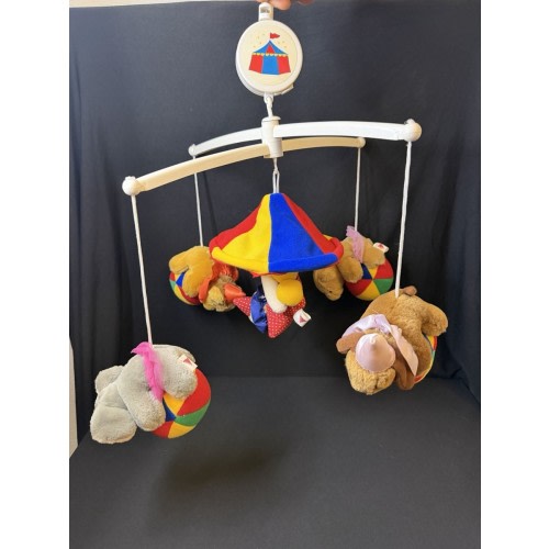 Dakin Baby Things Circus Musical Crib Mobile Vintage 1985 Plush -Tested & Works