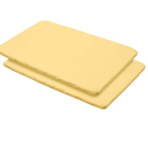 All-in-One Fitted Sheet & Waterproof Cover, for 39" X 27"/99 X 69 Cm Play Yard Mattress, Yellow (2-Pack)