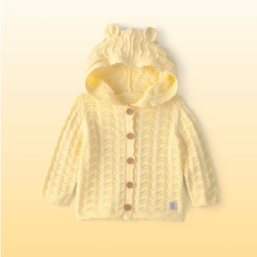 Baby Girl Disney© Winnie the Pooh Pointelle Cardigan with Bear Ears - Yellow - OshKosh B'gosh | Carter's
