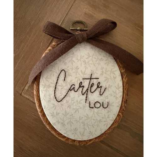 Personalized Embroidered Name Hoop, baby name announcement, nursery decor