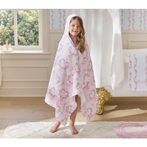 LoveShackFancy Floral Hearts Kid Hooded Towel