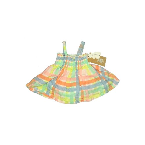 Angel Dear 100% Cotton Tie-dye Yellow Pink Dress Size 3-6 mo