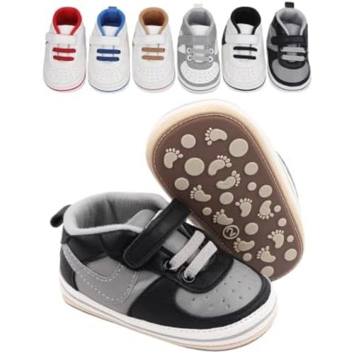 Infant Boy Girl Shoes Non-Slip Baby Walking High Top Basketball Sneakers