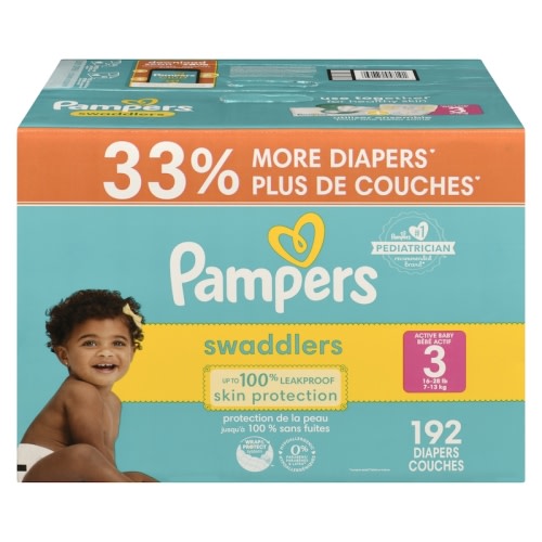Swaddlers Active Baby Diaper Size 3 192 Count