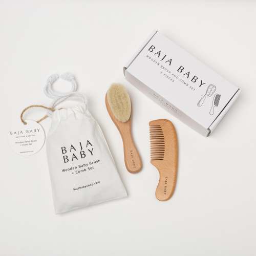 Wooden Brush & Comb Set